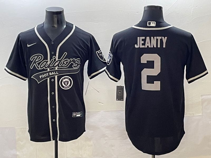 Men 2025 Oakland Raiders 2 Jeanty Black Joint Name Nike Limited NFL Jersey style 27